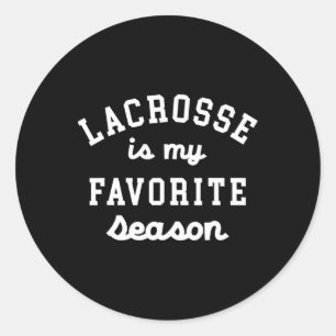 Lacrosse ist mein Lieblings-Jahreszeit-Vater für V Runder Aufkleber