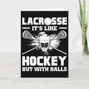 Lacrosse ist wie Hockey, aber mit lustigen Spieler Karte