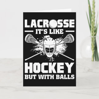 Lacrosse ist wie Hockey, aber mit lustigen Spieler Karte