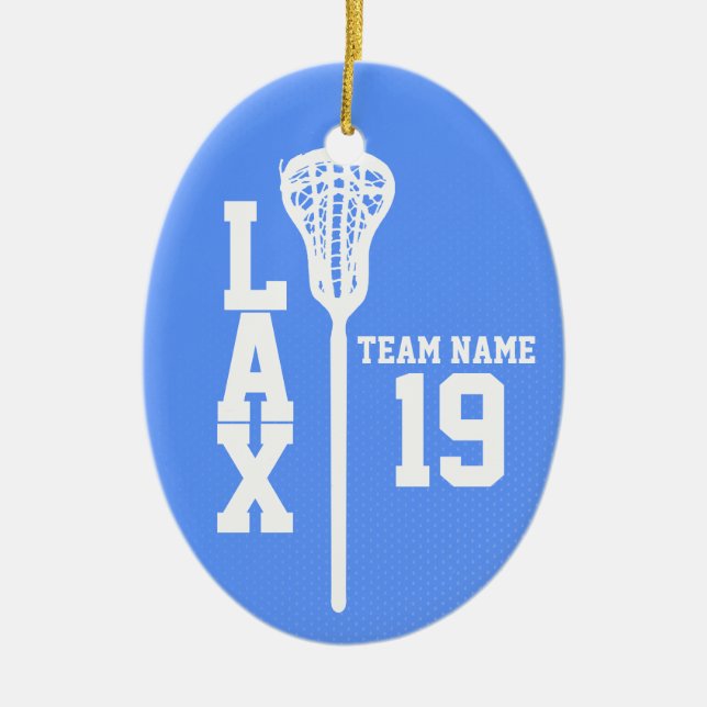 Lacrosse Jersey mit Foto Blue Keramik Ornament (Vorne)