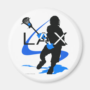 Lacrosse-Jungen-LOCKERES Blau Magnet