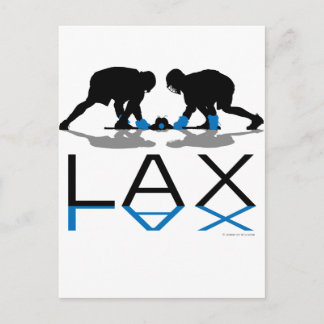 Lacrosse-Jungen-LOCKERES Blau Postkarte