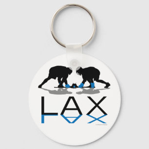 Lacrosse-Jungen-LOCKERES Blau Schlüsselanhänger