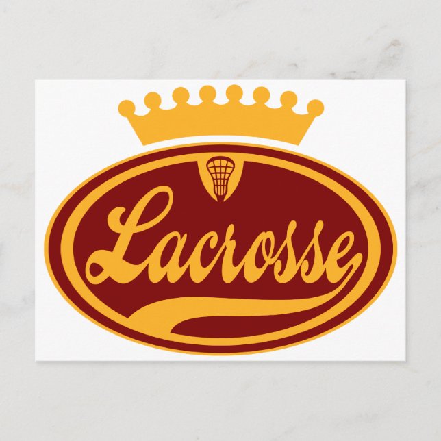 Lacrosse-Krone Postkarte (Vorderseite)