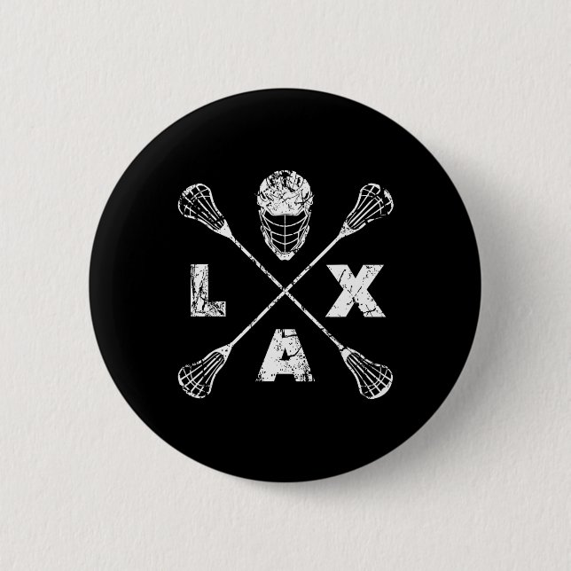 Lacrosse Lax Cross Axis Button (Vorderseite)