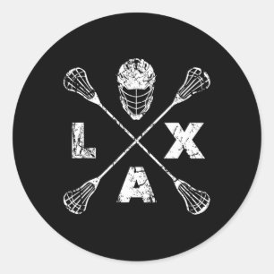 Lacrosse Lax Cross Axis Runder Aufkleber