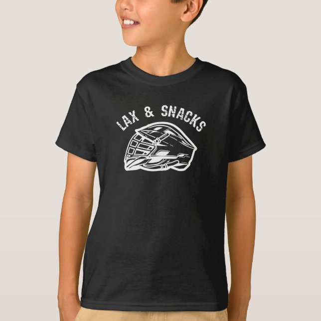 Lacrosse Lax Goalie Lacrosse And Snacks T-Shirt (Vorderseite)