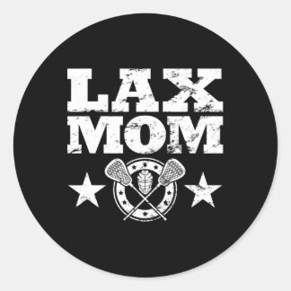 Lacrosse Lax Mama Runder Aufkleber