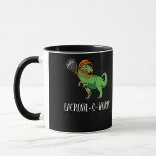 Lacrosse Lax Player Dinosaur Dino Lover Sport Tasse