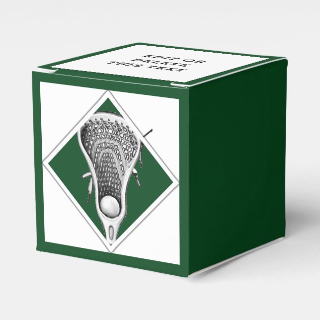 Lacrosse Lax Team Green Geschenkschachtel (Vorderseite)