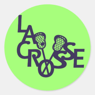 Lacrosse Letters Runder Aufkleber