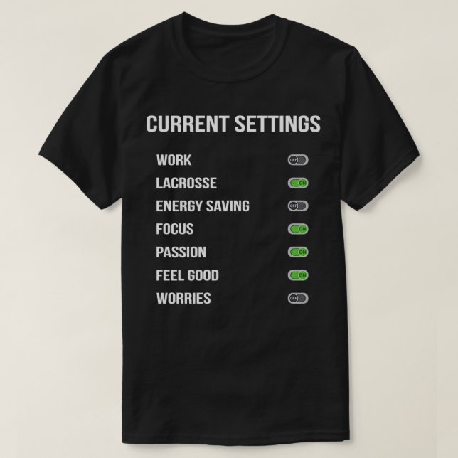 Lacrosse-Lüfterdesign oder -Player-Einstellungen T-Shirt (Design vorne)