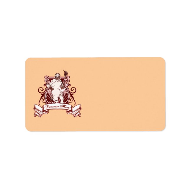 Lacrosse Mama Address Labels Adressaufkleber (Vorne)
