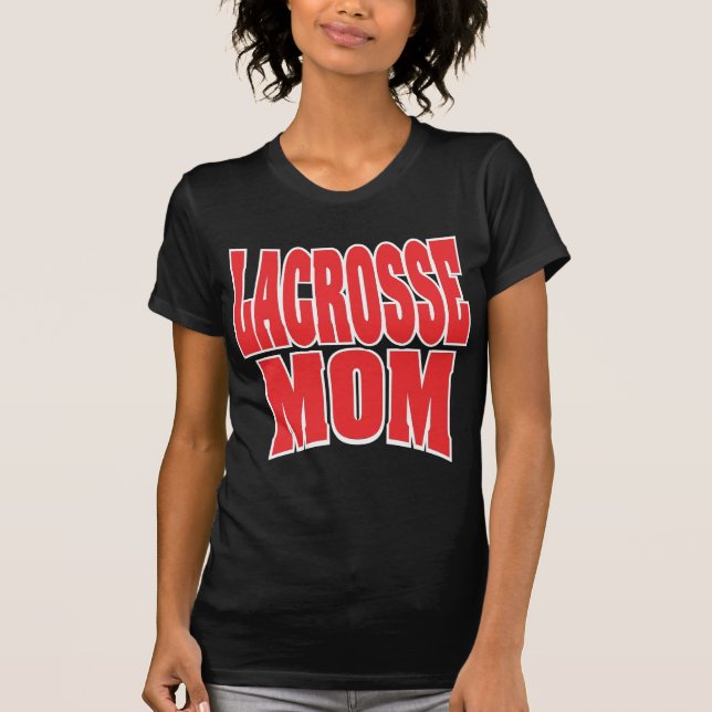 Lacrosse-Mama-dunkles mit Kapuze Sweatshirt T-Shirt (Vorderseite)