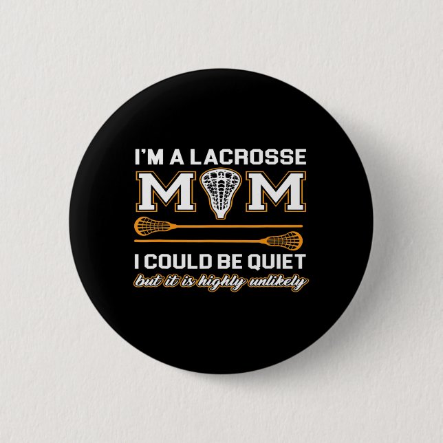 Lacrosse Mama Lacrosse Geschenke Button (Vorderseite)
