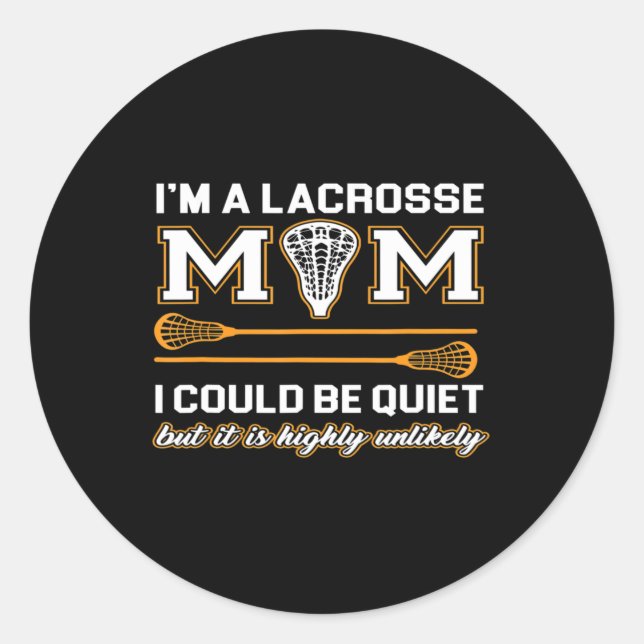 Lacrosse Mama Lacrosse Geschenke Runder Aufkleber (Vorderseite)