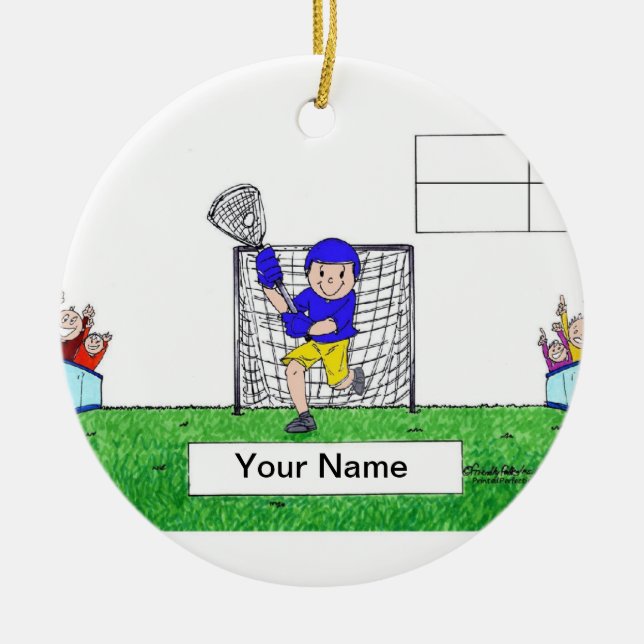 LaCrosse - Männlich Keramik Ornament (Vorne)