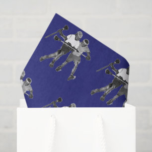 Lacrosse-Mannschaft Blau Seidenpapier