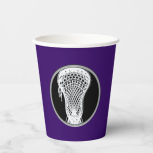 Lacrosse-Mannschaft Purpur Pappbecher
