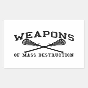 Lacrosse-Massenvernichtungsmittel-Aufkleber Rechteckiger Aufkleber