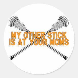 Lacrosse mein anderer Stick Runder Aufkleber