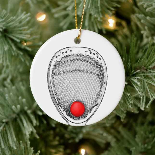 Lacrosse Merry Lax Weihnachten Keramik Ornament (Baum)