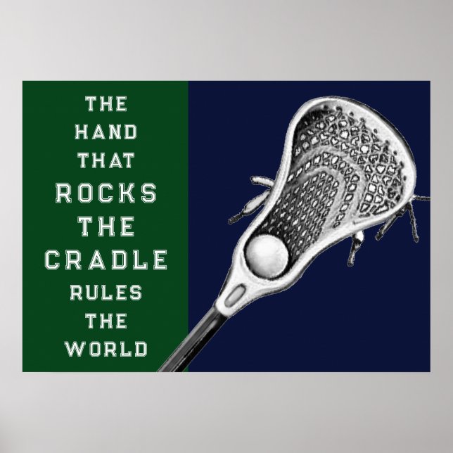 Lacrosse Motivierend Sports Poster (Vorne)