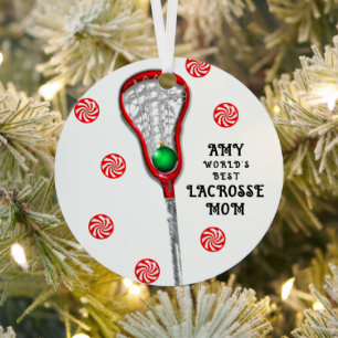 Lacrosse-Mutter Ornament Aus Metall