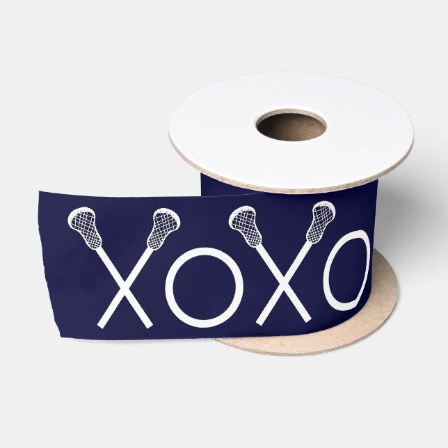 Lacrosse Navy Blue Gift Satinband (Spule)