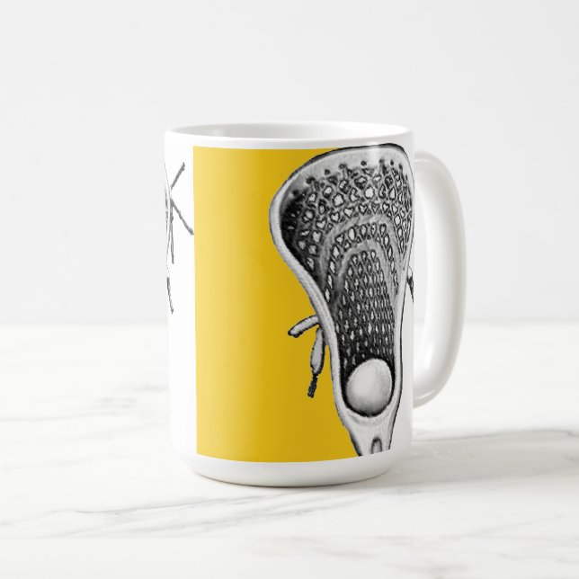 Lacrosse Novelty-Geschenk Kaffee-Tasse Kaffeetasse (VorderseiteRechts)