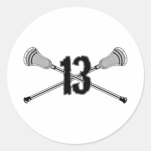 Lacrosse Number 13 Aufkleber