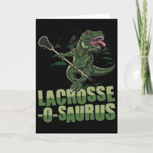 Lacrosse-o-saurus - Lustiger Lacrosse-Spieler Lax  Karte