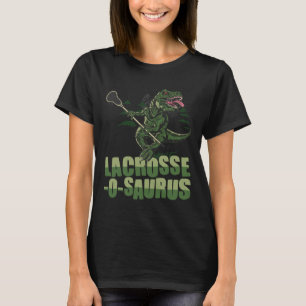 Lacrosse-o-saurus - Lustiger Lacrosse-Spieler Lax  T-Shirt