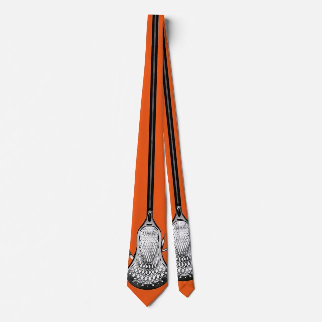 Lacrosse Orange Neck Tie Krawatte (Vorderseite)
