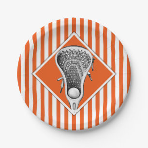 Lacrosse Orange Team Party Pappteller