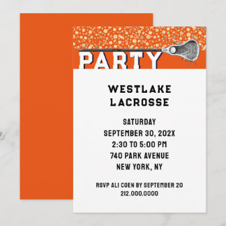 Lacrosse-Party Einladung