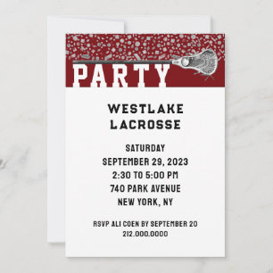Lacrosse-Party Einladung