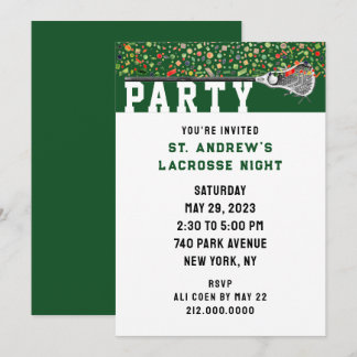 Lacrosse Party Einladung