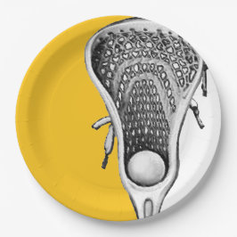 Lacrosse Party Gelb Pappteller