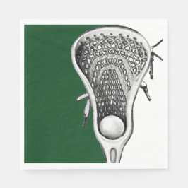 Lacrosse Party Green Serviette