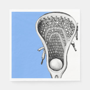 Lacrosse Party Light Blue Serviette