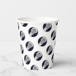 Lacrosse Party Navy Blue Pappbecher