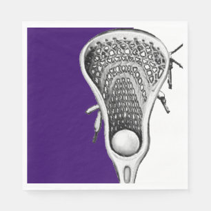 Lacrosse-Party Purpur Serviette