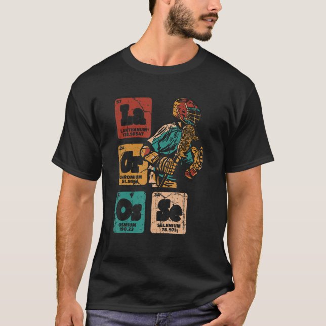 Lacrosse Periodic Table of Elements Fan Mama Goali T-Shirt (Vorderseite)