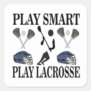 Lacrosse Player Coach Team Sports Quadratischer Aufkleber