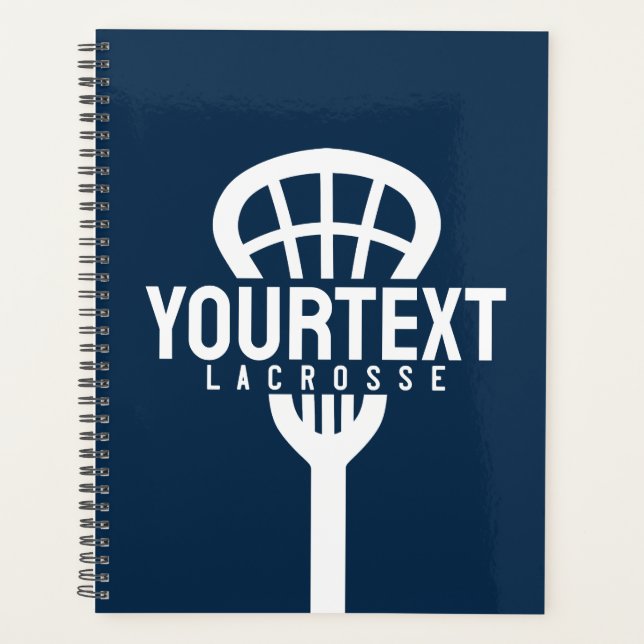 Lacrosse Player CUSTOM TEXT Team Mesh Sport Stick Planer (Vorderseite)