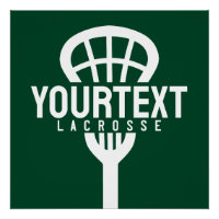 Lacrosse Player CUSTOM TEXT Team Mesh Sport Stick