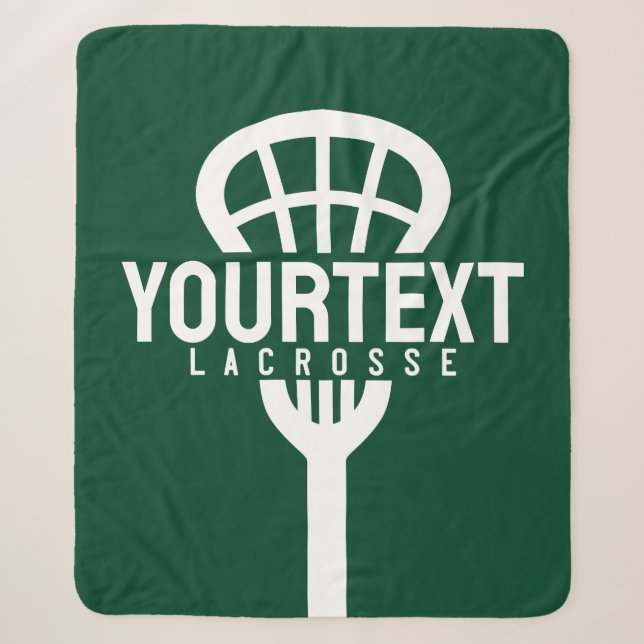 Lacrosse Player CUSTOM TEXT Team Mesh Sport Stick Sherpadecke (Vorderseite)