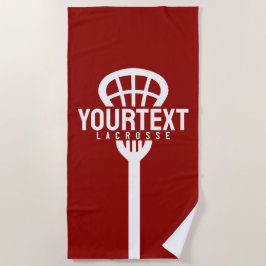 Lacrosse Player CUSTOM TEXT Team Mesh Sport Stick Strandtuch