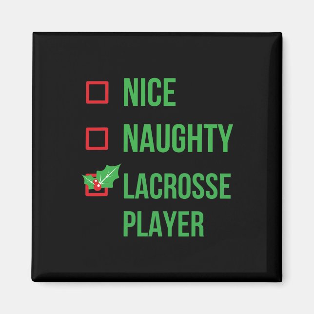 Lacrosse Player Funny Pajama Weihnachtsgeschenk Magnet (Vorne)